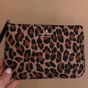 Kate Spade Leopard Wristlet NWT